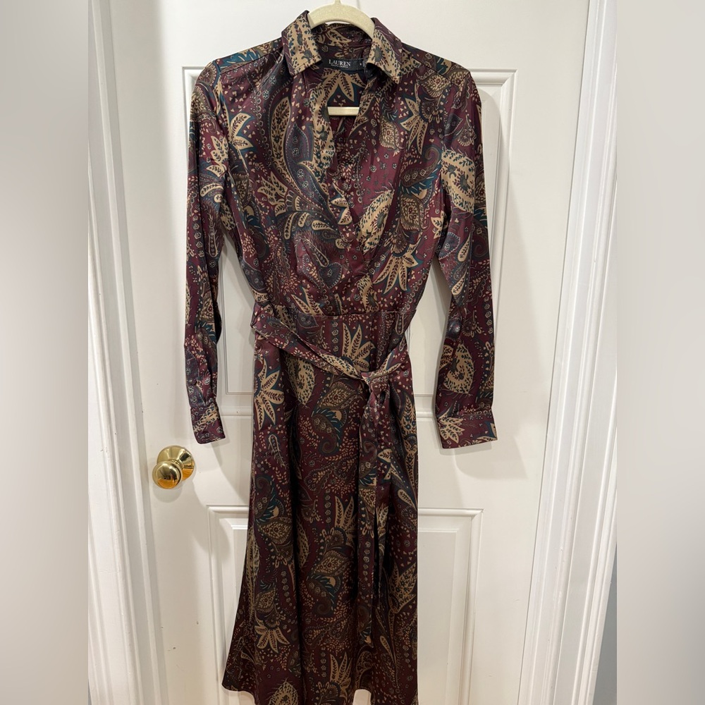 Ralph Lauren Paisley Long Sleeve Dress